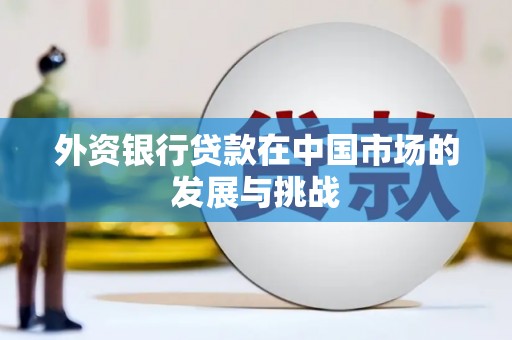 大冶外资银行贷款在中国市场的发展与挑战