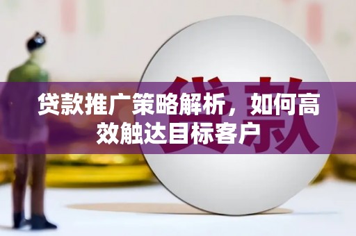 城东贷款推广策略解析，如何高效触达目标客户
