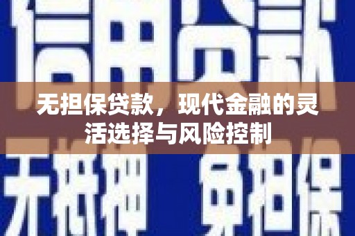 湖里无担保贷款，现代金融的灵活选择与风险控制